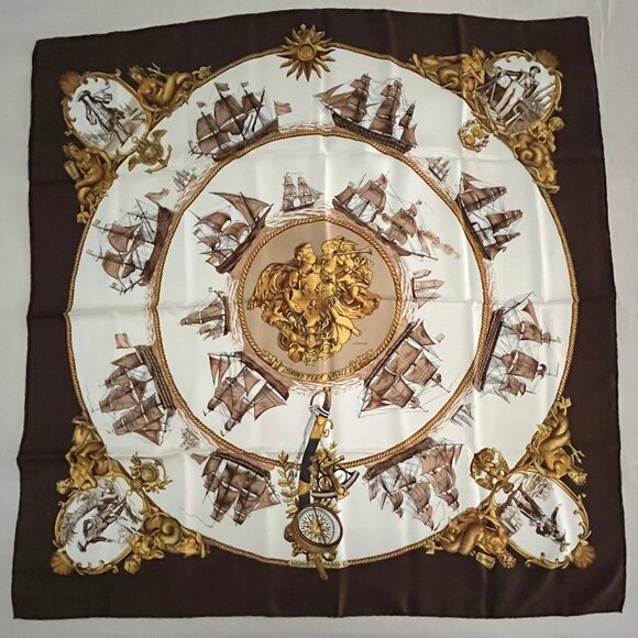 Hermes 100% Silk Scarf 34 X 34” - Picture 6 of 14